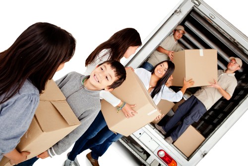 Students preparing boxes for a move in Chiswick