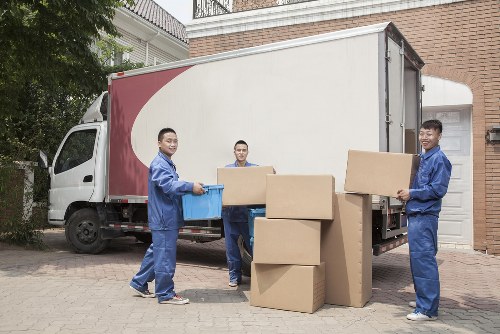 Professional home moving preparation in Chiswick residential street