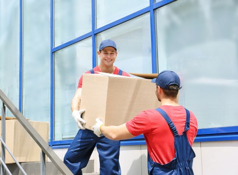 Careful loading of student belongings during a move