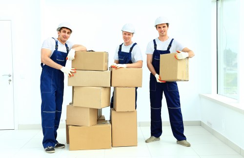 Moving van loaded for a flat removal service in Chiswick