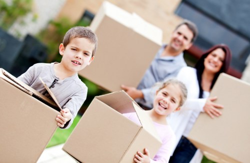 Office removals service preparing desks and equipment for transport