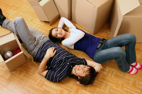Organized packing materials used for packing and unpacking services in Chiswick