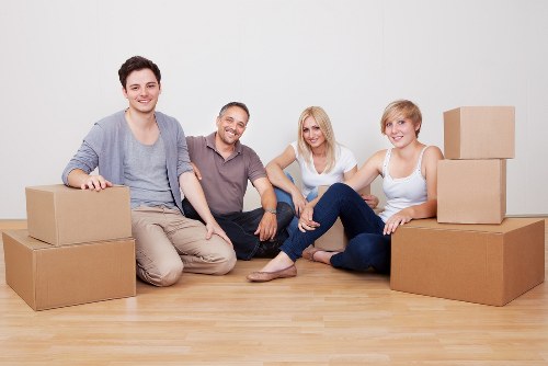 Unloading boxes after a successful house removal in Chiswick